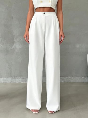 Image of Toochki Trousers for Woman Pants Women's Formal Office Korean | Black Track Pant | Straight | Cotton Spandex Stretchable Trouser | High-Waisted Bottom Wear