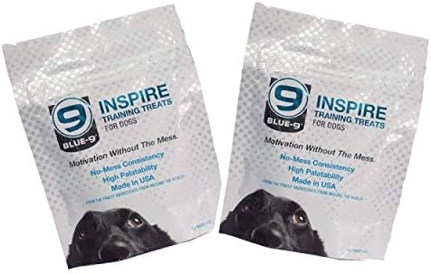 Blue-9 Inspire Dog Training Treats, Bite-Sized Treats for Dogs, Made in The USA, 4 Ounce Resalable Package, 2-Pack