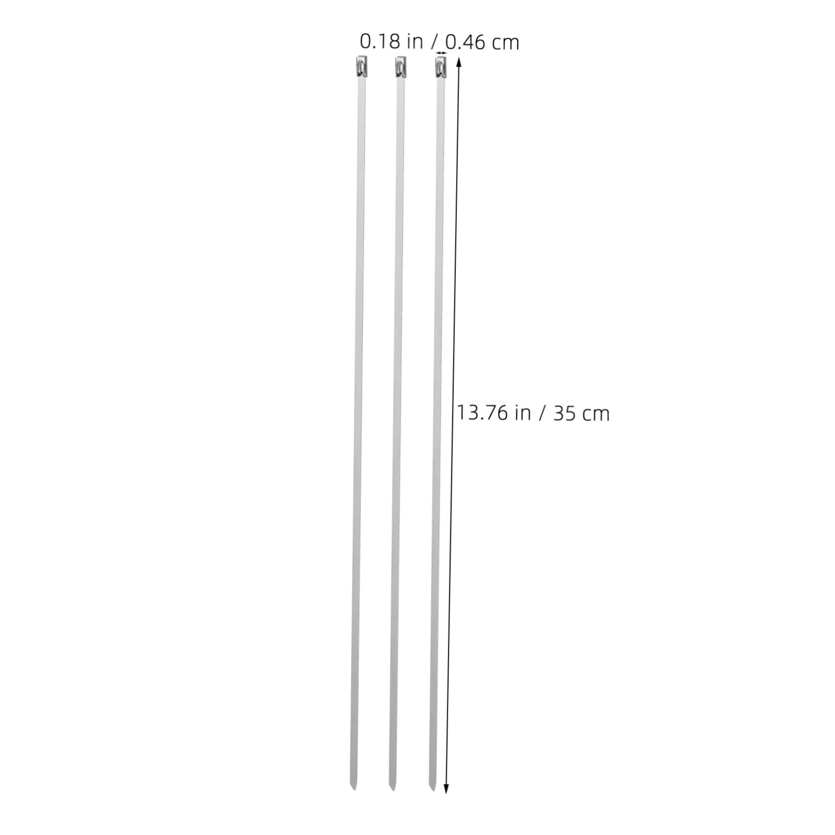 HOMSFOU 304 Edelstahl Kabelbinder Selbstverriegelnd Robust und Bruchsicher 500 Stück für Fahrzeuge und Zäune Außen Geeignet