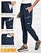 baleaf Women's Hiking Pants Quick Dry Water Resistant Lightweight Joggers Pant for All Seasons Elastic Waist Navy Blue Size Large