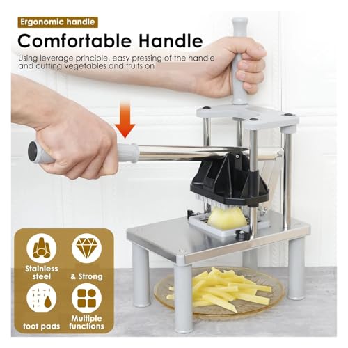 Cortador de frituras de acero inoxidable para frutas y verduras miniatura 3