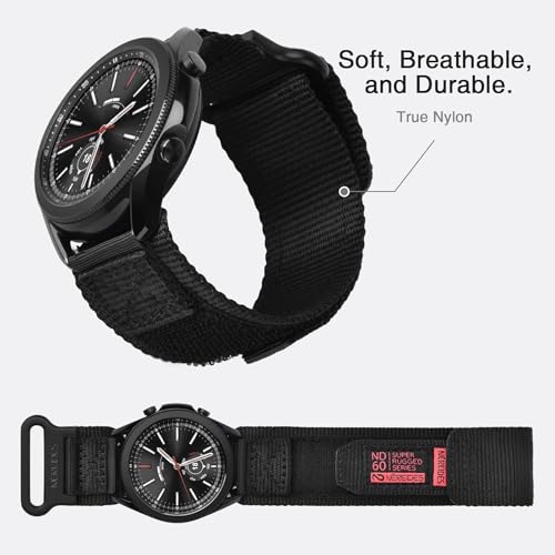 Image of Nereides Compatible with Samsung Galaxy Watch 3 45mm Band, Rugged Nylon Sports Strap with Woven Loop Design, 22mm Tough Replacement Band