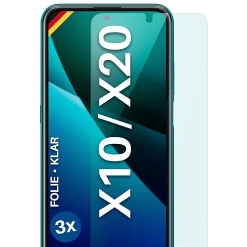 moex für Nokia X10/X20 Schutzfolie Bildschirmschutz Folie Ultra-klar HD 0,2 mm kompatibel mit jeder Hülle, Anbringen ohne Blasen, Handyfolie Extra Kratzfest, FlexProtect 3 Stück