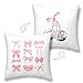 OGILRE Pink Coquette Preppy Bow Cherry Bedding Throw Pillow Covers Pink Downtown Girl Room Decor Trendy Aesthetic Cute Throw Pillow Cases 18x18 Disco Ball Pillowcases for Teen Sofa Dorm (Only One)