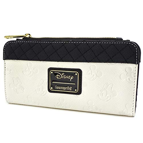 Loungefly Mickey And Minnie Debossed Heads Flap Wallet #TOP29