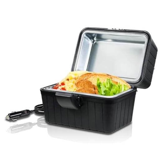VaygWay 12V Portable Car Stove - Food Warmer Oven Box Cooking- Travel Camping Accessories Lunch Box- Baby Food Heating Handy Cooker- Universal Truck SUV RV Car