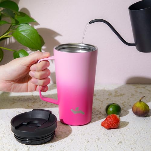 Image of Konokyo 26 oz Insulated Tumbler with Handle & Straw, Stainless Steel Mug