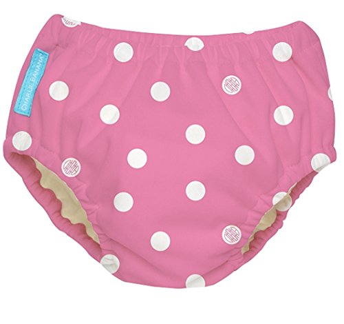 Charlie Banana Best Extraordinary Reusable Training Pants (X-Large, Big Polka Dots on Baby Pink)