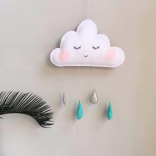 Nuage Goutte De Pluie Pendentifs Pépinière Chambre Fenêtre Mur Teinte Berceaux Lits Plafond Guirlande Décoration pour Bébé Enfants Enfants Cover