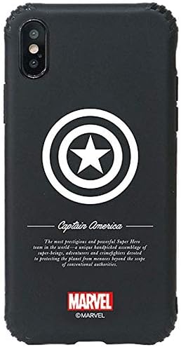 Black Armour Jelly Case with Avengers Character for Apple iPhone Xs Max (Captain America)