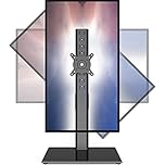 Hemudu HT05B-003P Table Mount for 27" 43" Monitors - Swivel, Tilt, Rotating, Height Adjustable, Black