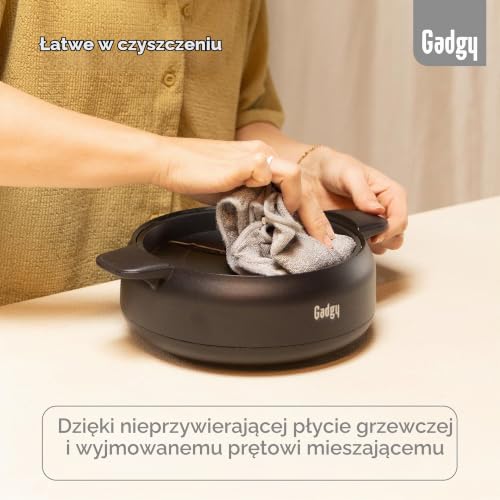 Gadgy Maszyna do Popcornu 4,5 L 500 W Nieprzywierająca | Przygotowuje do 100 g Popcornu w 4 do 5 minut z Ramionami miesz