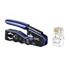Cat6 / Cat5e RJ45 Pass Through Connector Bundle with Crimping Tool
