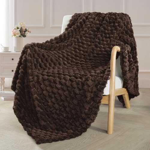 Exclusivo Mezcla Kuscheldecke Fleece Decke, Flauschige Sofadecke 130 x 170 cm, Jacquard-Überwurfdecke Wohndecke Tagesdecke, Warm und Leicht für...