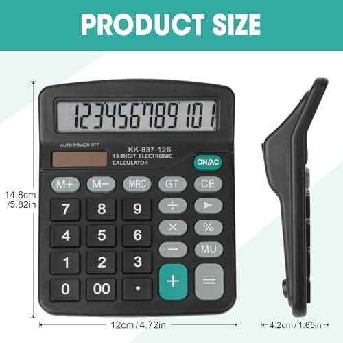 YesBes 6 Pack Calculator Bulk, 12 Digits Calculators Desktop with Large LCD Display の商品画像 4