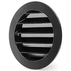 calimaero® WSGB Lüftungsgitter 100mm, Lüftungsgitter mit Fliegengitter, Robuster Aluguß, Lüftungsgitter für Wohnmobile, Gartenhaus, Garage, Zuluft- und Abluftgitter, UV-Stabil, Rostfrei