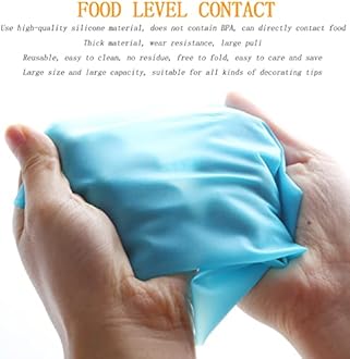 GEMLON Reusable Piping Bags Set – Silicone Pastry Bag, Icing Bag for Cake Decorating – Baking Tools Kit with 3X (12’’+14’’+16’’) Bags, 9 Tip Couplers, 9 Frosting Bag Ties, Cupcake Decorations Supplies