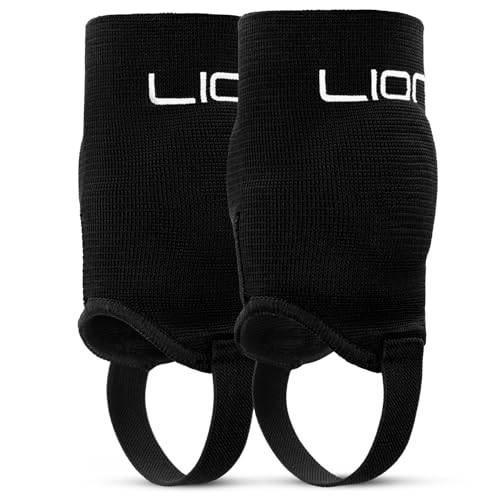 LION SPORTSWEAR Cavigliere per calcio – Protezione su entrambi i lati, coppia perfetta con parastinchi – disponibile in taglie per bambini e adulti – S