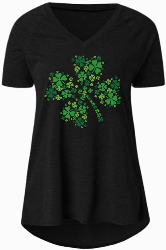 KKG Tops Tunics for Women to Wear with Leggings, Casual Loose Fit V Neck Short/Long Sleeves T Shirt - Image 4