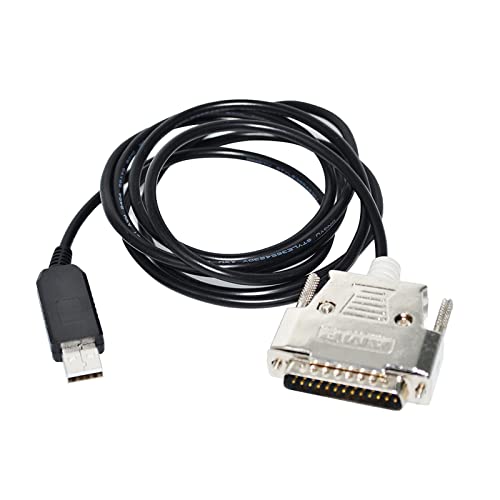 Milkweed FTDI FT232RL USB to DB25 D-SUB 25PIN Male Connector RS232 Adapter Converter Null Modem CNC Programming Cable Fit Fit Compatible Roland XY-RS-34 (Size : 1.8M, Color : FT232RL Chip)