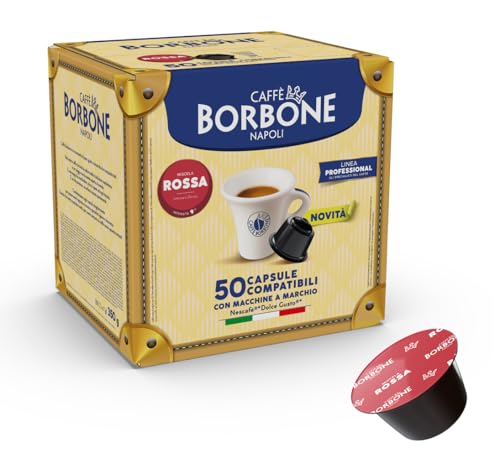 Caffè Borbone Miscela Rossa - 50 capsule - Compatibili con le Macchine Nescafè®* Dolce Gusto®*