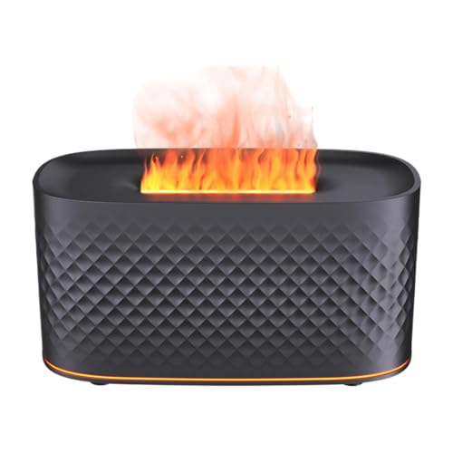 Difusor humidificador de fuego, humidificador de llama de apagado automático de carga USB, 2 modos de pulverización, difusor de fogata, humidificador difusor colorido, difusor para el hogar