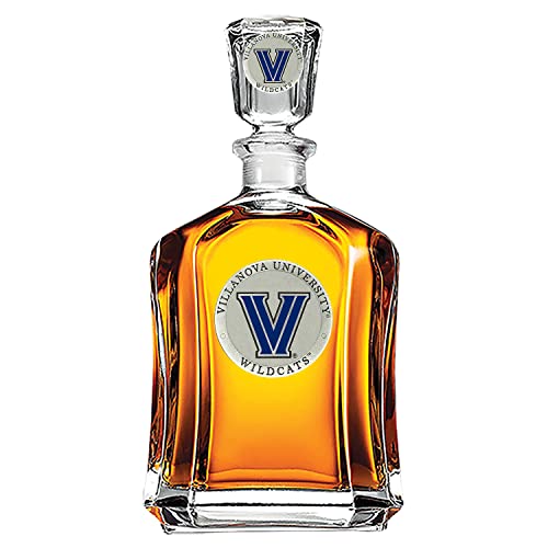 Image of Heritage Pewter Villanova Capitol Decanter | 24 OZ Whiskey Decanter for Liquor with Airtight Stopper | Expertly Crafted Pewter Glass