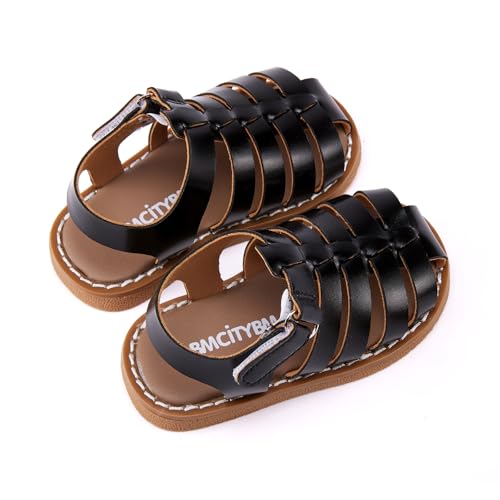 Image of BMCiTYBM Baby Boy Girl Closed Toe Sandals Infant Summer First Walking Shoes Non-Slip Fisherman Sandals 6 9 12 18 24 Months