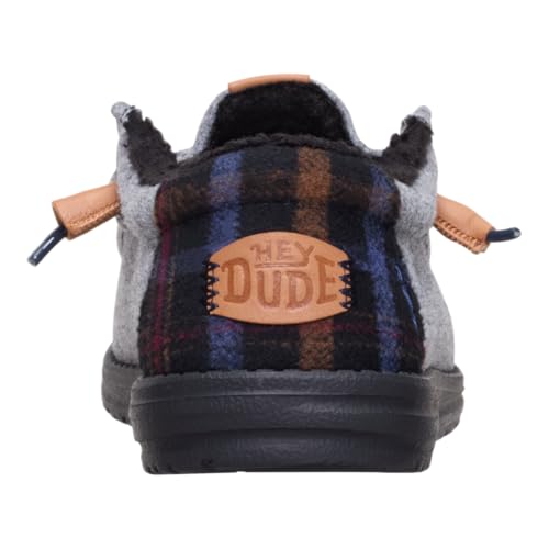 HEYDUDE Men’s Wally Cozy Plaid Downtown | Sherpa Lined Slip-On Loafers for Men, Lightweight & Comfortable4