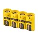Storacell by Powerpax SlimLine CR123 Battery Caddy, Yellow, Holds 4 Batteries