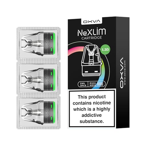 Oxva NeXLIM Pod (1.2) - 3 Pack - Nexlim Vape Cartiradge Compatible With NEXLIM KIT ONLY - Vape Pod -No Nicotine (1.2 ohm) Oxva NeXLIM Pod (1.2) - 3 Pack - Nexlim Vape Cartiradge Compatible With NEXLIM KIT ONLY - Vape Pod -No Nicotine (1.2 ohm)