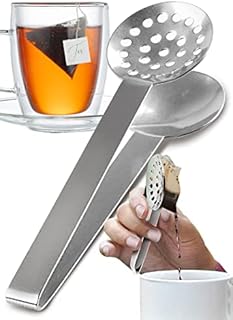 ORBLUE Tea Bag Squeezer | Stainless Steel Solid and Strainer Parts | Easy & Effective Tea Extraction + No More Burned Fingers on Hot Tea Bag