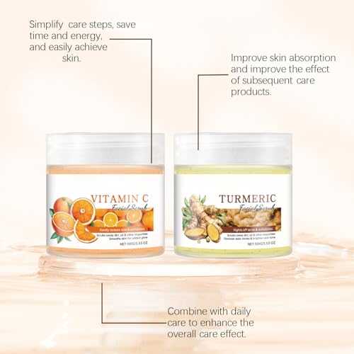Teint uniforme nettoyant profond gommage visage vitamine C