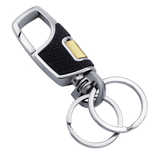 ALIXIN-10030 Llavero de aleación de Metal, Forma de mosquetón Fuerte Simple Llavero Anillo Llavero Llavero, liberación rápida Anillos Desmontables, Llavero de Coche Resistente como Regalo Cover