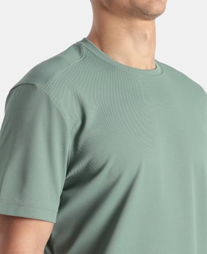 Image of Jockey AM74 Men Microfiber Fabric Round Neck Half Sleeve T-Shirt with StayFresh Treatment