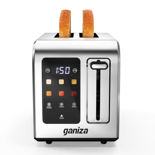 Ganiza Smart Toaster 2 Slice with Touchscreen, Digital Countdown Timer, Touch Screen Toaster Wide...