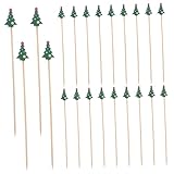 ULTECHNOVO 100piezas Palillos De Cóctel De Madera Decorativos Brochetas De Frutas para Cócteles Aperitivos Fiestas De Guarnición