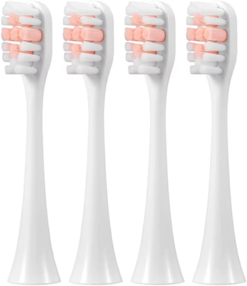 V3 Electric Toothbrush Replacement Heads, Sonic Toothbrush Heads Refills, 4 Pack, White