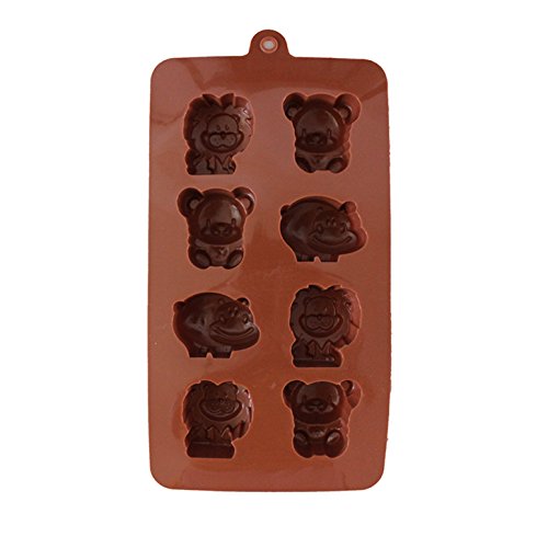 Fantasyday Lion Hippo Cute Animal Silicone Baking Molds Bakeware For Halloween Theme Chocolate, Muffin Cups, Ice Cube, Soap, Wafer, Cake, Bread, Tart, Pie, Flan, Pudding, Candy, Jello Shot And More #3 #TOP5