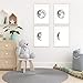 DREAM BIG PRINTABLES Moon Phases Wall Art Prints (Set of 4) Art Print - 8x10 (Unframed) | Captivating Celestial Charm | Office & Living Room Wall Decor | Abstract Wall Art