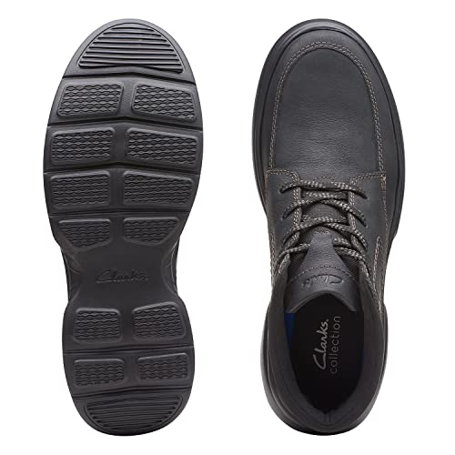 Clarks Herren Bradley Mid Ankle Boot, Black Tumbled, 45 EU