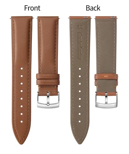 Image of BINLUN Leather Watch Bands Quick Release Premium Calfskin Replacement Watch Strap Multicolors Watchbands for Men Women 12mm 14mm 16mm 18mm 19mm 20mm 21mm 22mm