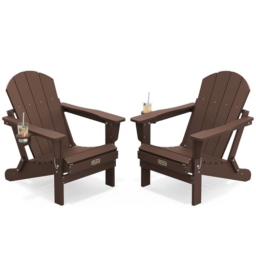 SERWALL Folding Adirondack Chair Set