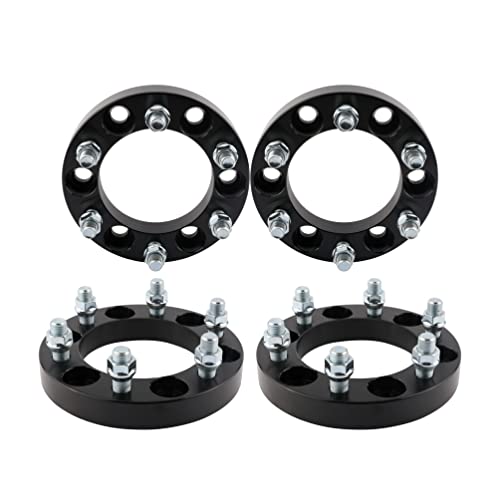 Wheel Spacer Set of 4-6 Lug 1 inch Wheel Spacers Thick 25mm Lug Centric 6x5.5 - Compatible with Cadillac, Chevy, GMC - 1993-2017 - Escalade, C2500, Tahoe, Silverado 1500, Sierra Denali, Yukon