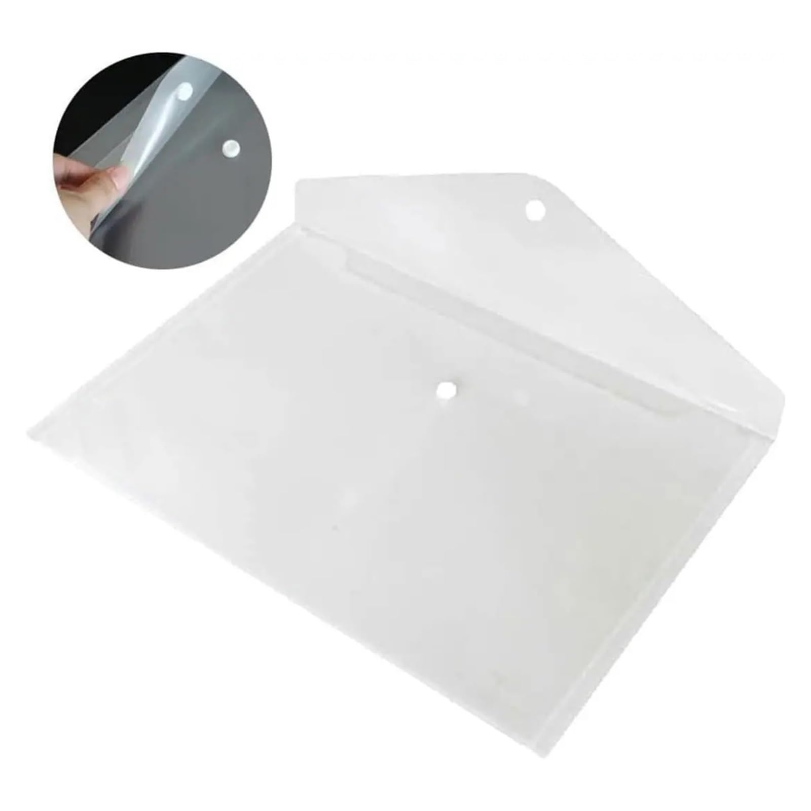 Cartelline Trasparenti 20 buste in plastica trasparente, con chiusura a scatto, cartelline impermeabili for la scuola, l'ufficio, casa, il formato A4