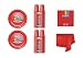 Cdc - kit n°10 Coordinato Monocolore Rosso da tavola per festa e party ed ogni ricorrenza - ( 90 piatti, 100 bicchieri , 100 tovaglioli,1 tovaglia )