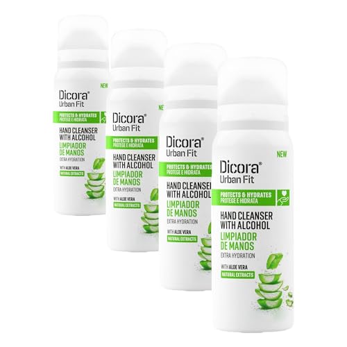 Dicora Urban Fit Spray Limpiador de Manos Aloe Vera 75 ml (Paquete de 4)
