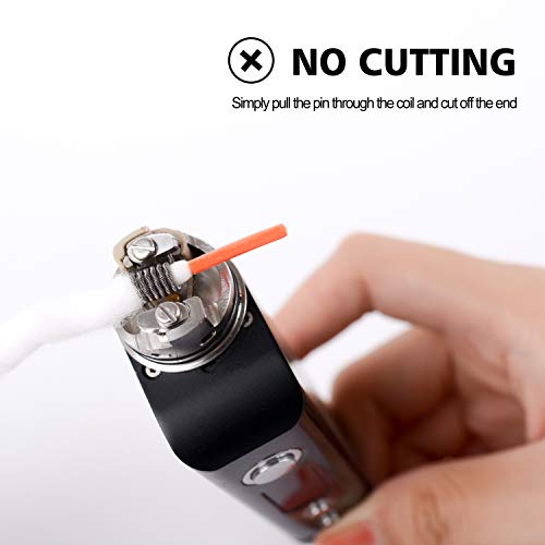 WOLFTEETH 50 Pack Premium 100 Organic Vape Cotton Wick Material, Extra Long 11cm Thread for