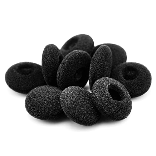 Almohadillas Auriculares,TesRank Almohadilla Espuma Reemplazo 40 Piezas Oído Repuesto Esponja Earpads Compatible con Mayorías de Auriculares  Negro,13 18 mm /0.5