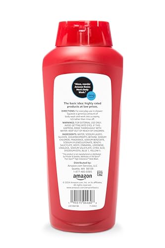 Amazon Basics Mens Soap Body Wash, Sport Scent, 18 Fluid Ounce, Pack of 1